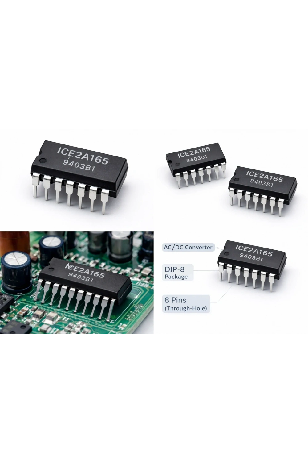 ICE2A165 AC/DC Dönüştürücü Entegresi Dip-8