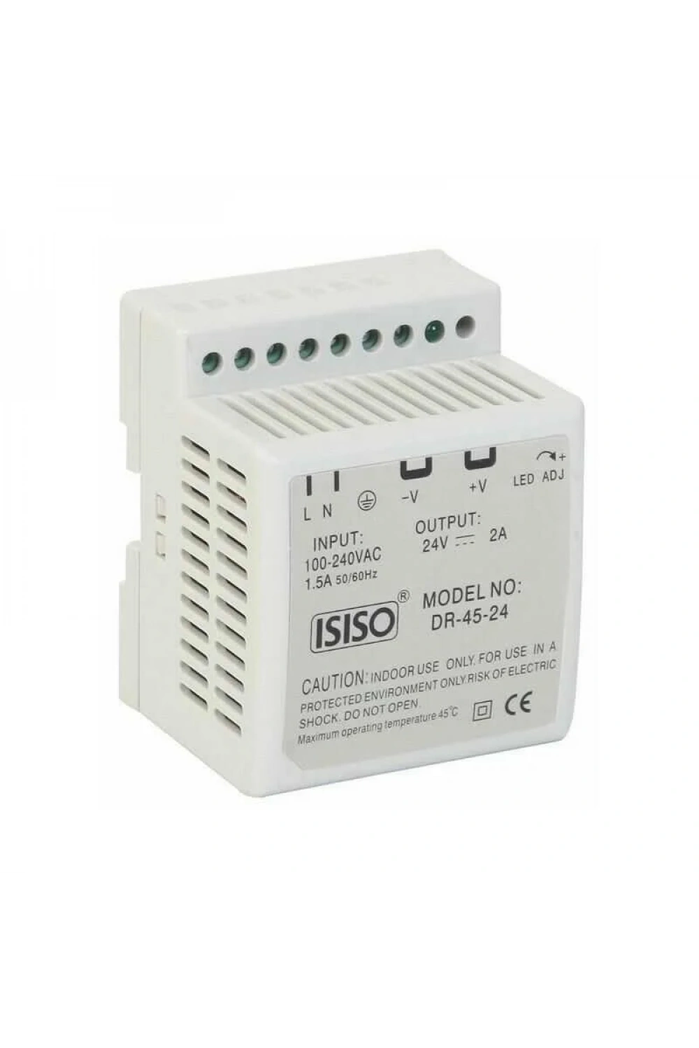 IDR-45-12 - 45W 12VDC 3.5A Raya Montajlı Güç Kaynağı
