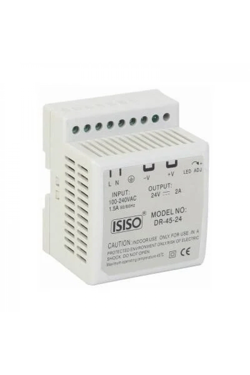 IDR-45-24 - 45W 24VDC 2A Raya Montajlı Güç Kaynağı