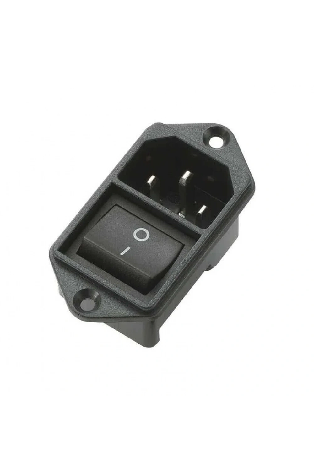 IEC320 Kulaklı Erkek Power Soketi - Anahtarlı Sigortasız
