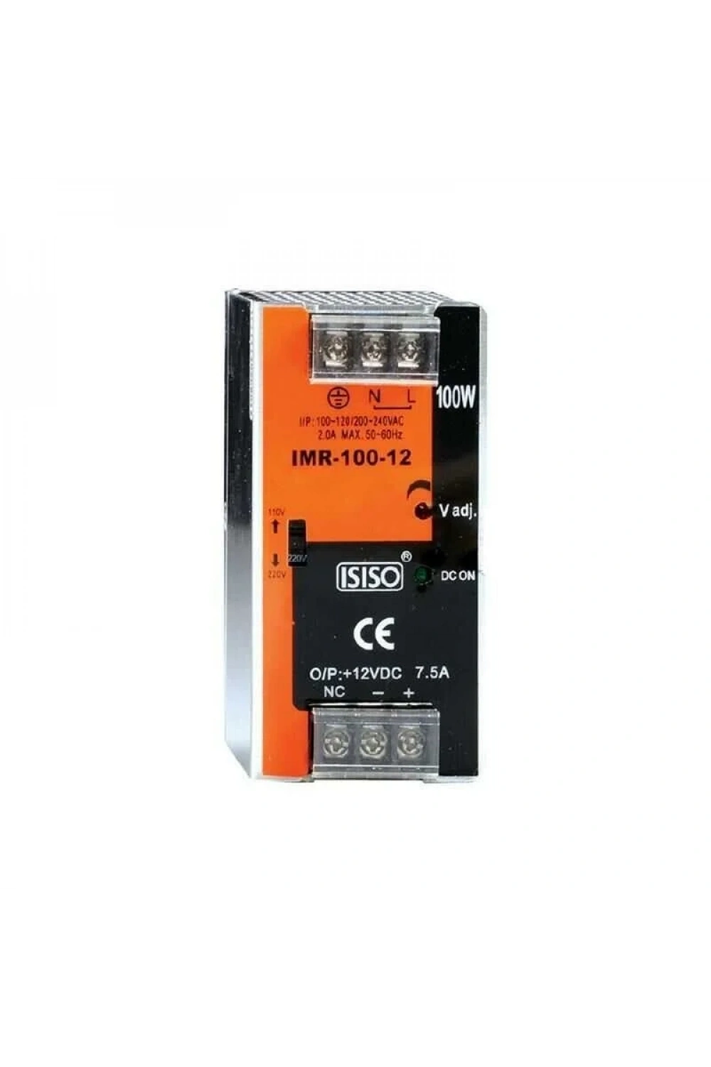 IMR-100-12 - 100W 12VDC 8.3A Ray Montajlı Kapalı Tip Mini Güç Kaynağı