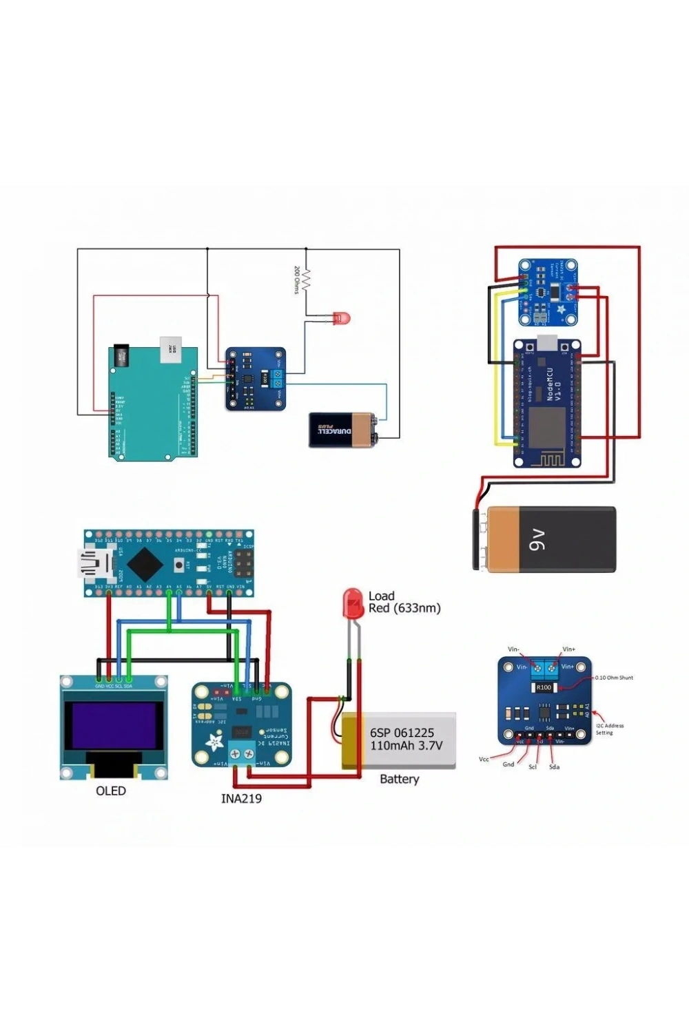 INA219 I2C Çift Yönlü Akım Sensörü Modülü