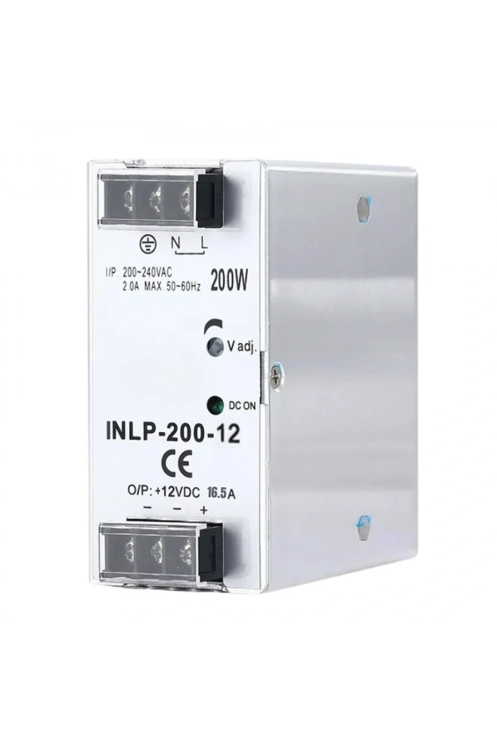 INLP-200-12 - 200W 12VDC 16.5A Raya Montajlı Güç Kaynağı