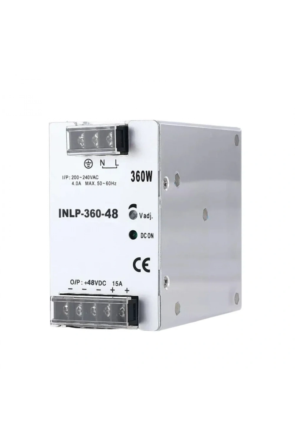 INLP-360-48 - 360W 48VDC 7.5A Raya Montajlı Güç Kaynağı