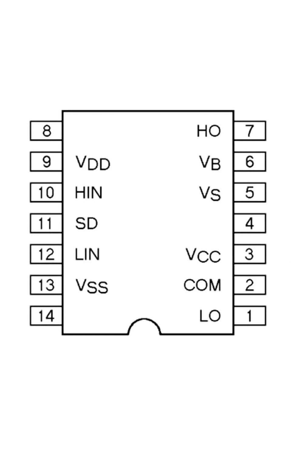 IR2110 Mosfet Sürücü Entegresi Dip-14