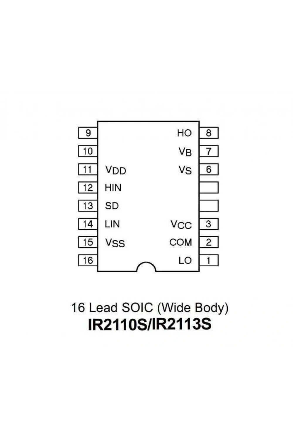 IR2110 SOIC-16 Smd Mosfet Sürücü Entegresi