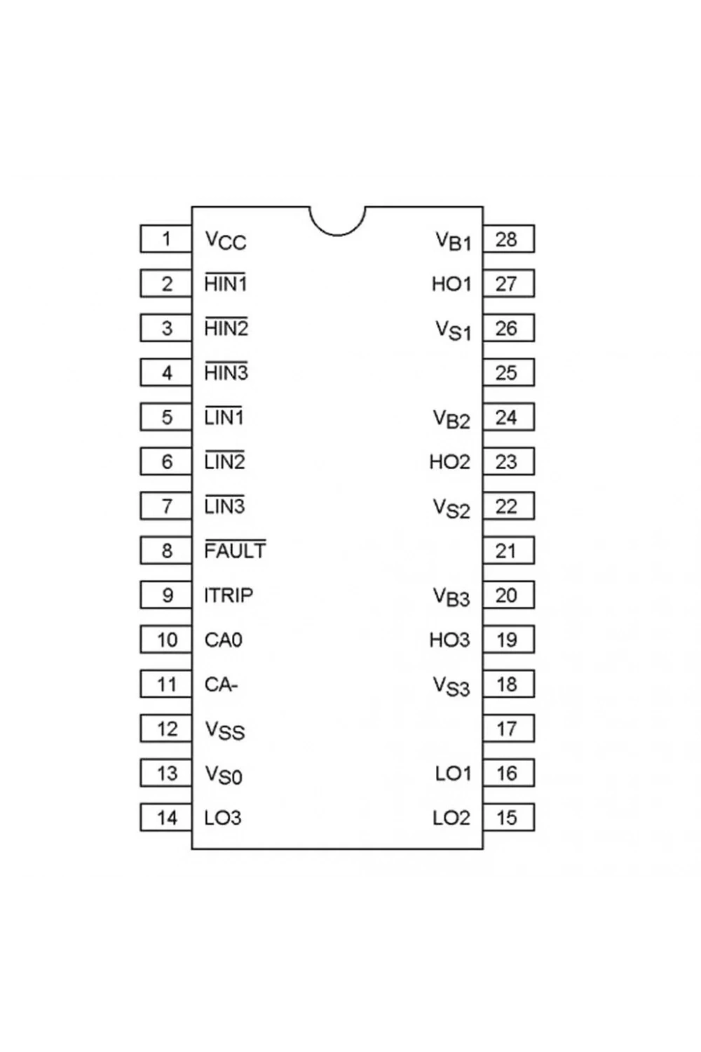 IR2132 3 Faz Mosfet Sürücü Entegresi Dip-28