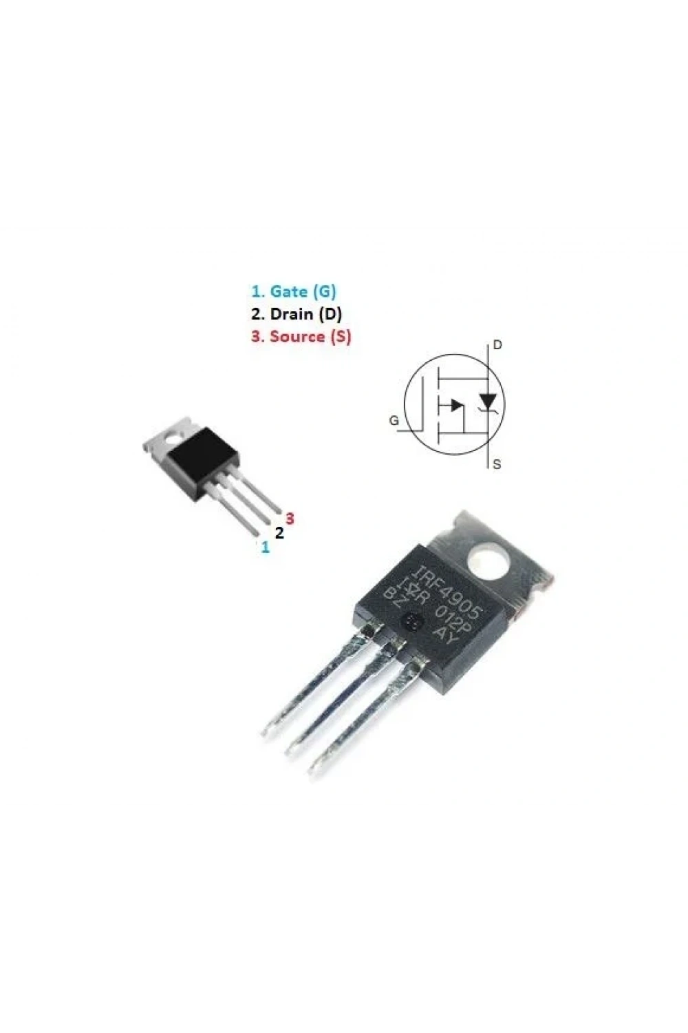 IRF4905 - 55V 74A P Kanal Mosfet - TO220