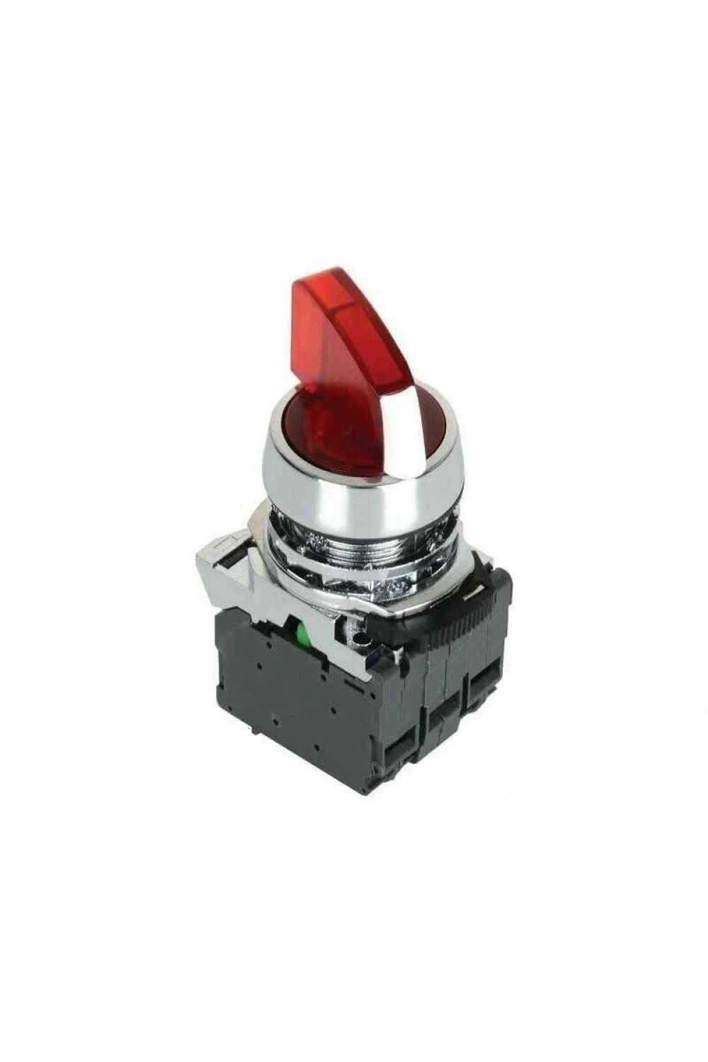 ISM-BK124M5 220V Metal Işıklı Mandal Buton - Kırmızı