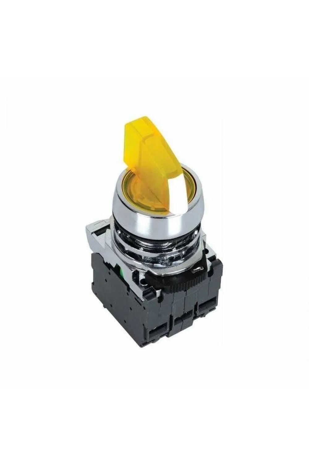 ISM-BK125B5 24V Metal Işıklı Mandal Buton - Sarı