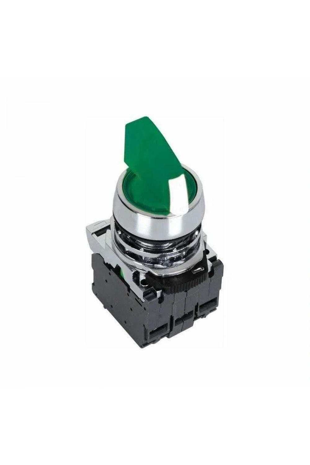 ISM-BK133M5 220V Metal Yeşil Işıklı Mandal Buton 1-0-2