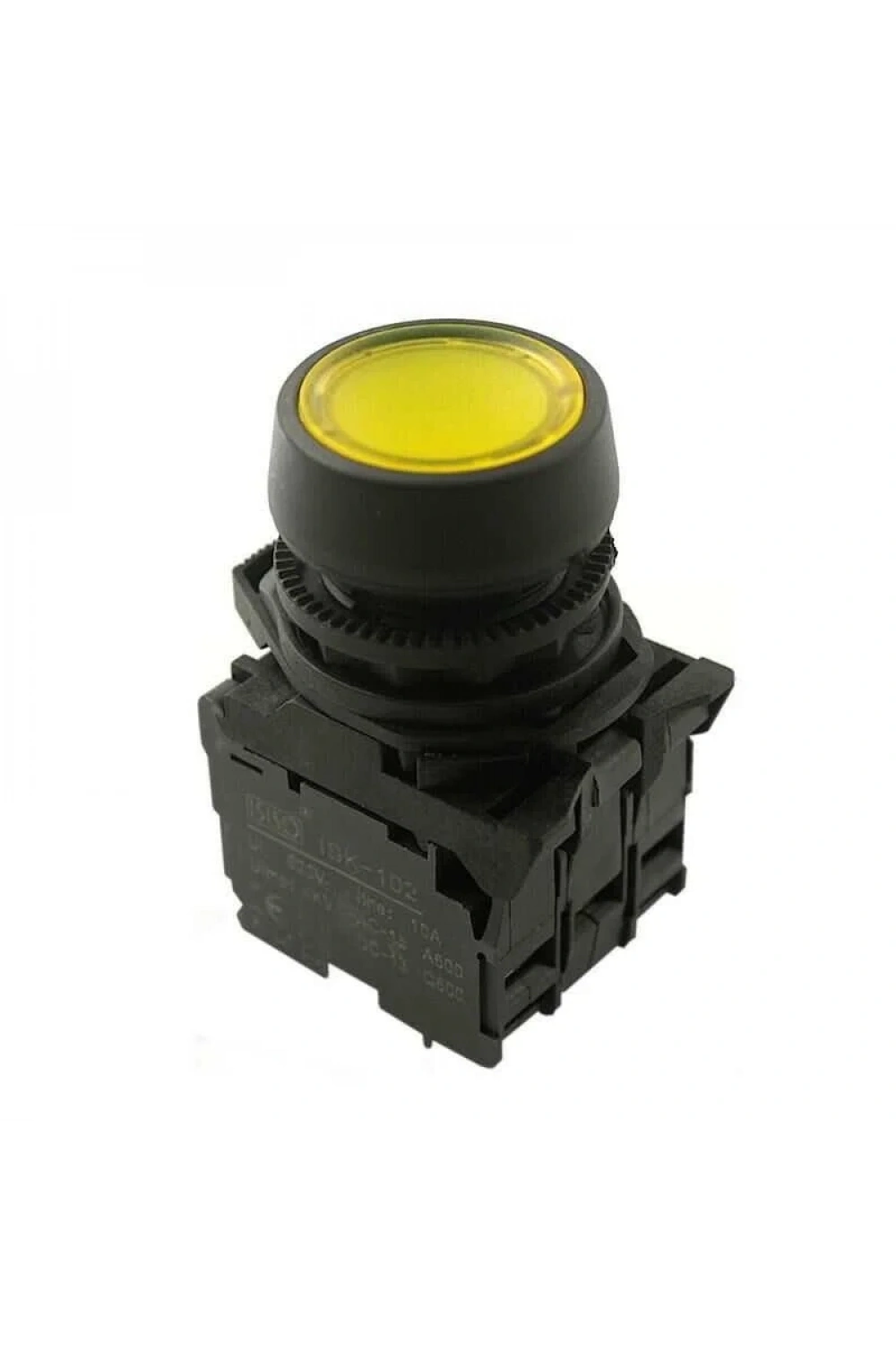 ISP-AW35M5 220V Led Işıklı Yaylı Buton - Sarı