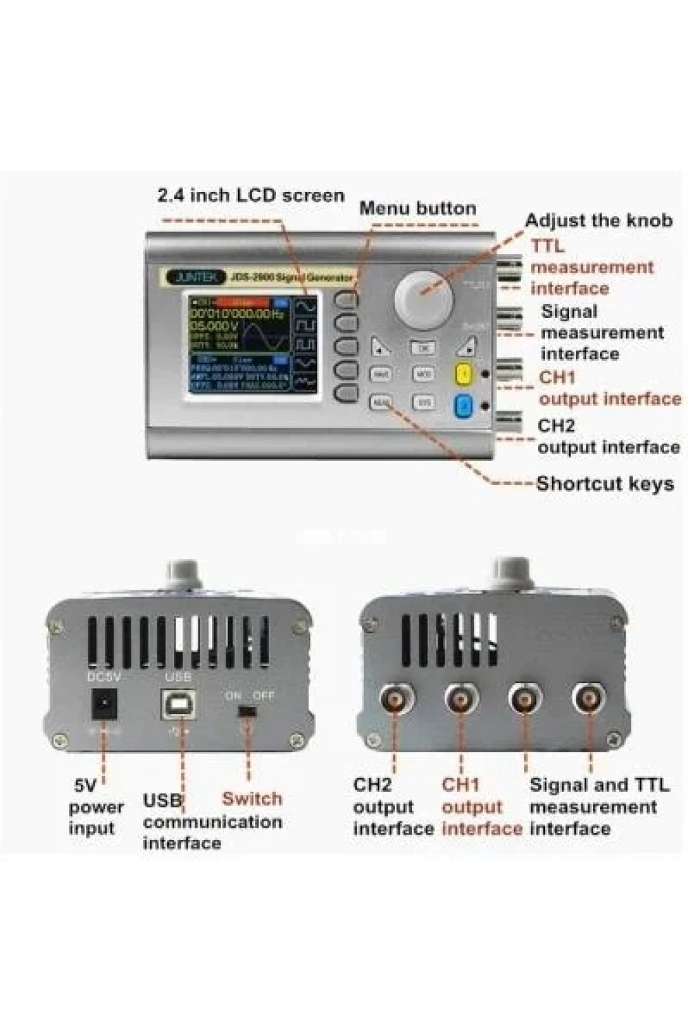 JDS2900 15MHz DDS Çift Kanal Sinyal Jeneratörü