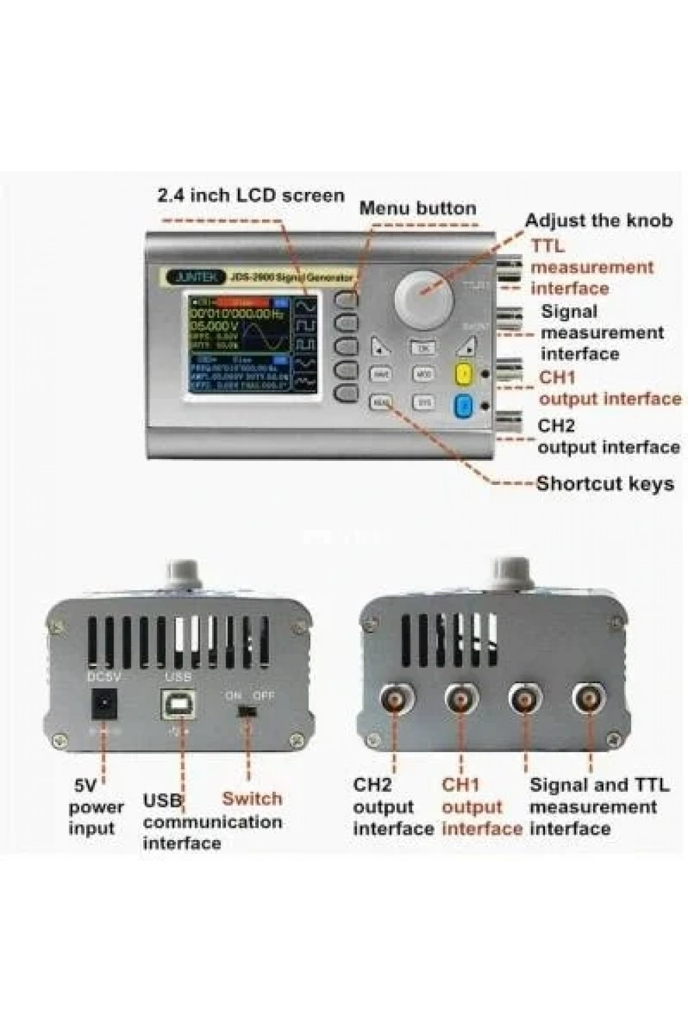 JDS2900 50MHz DDS Çift Kanal Sinyal Jeneratörü