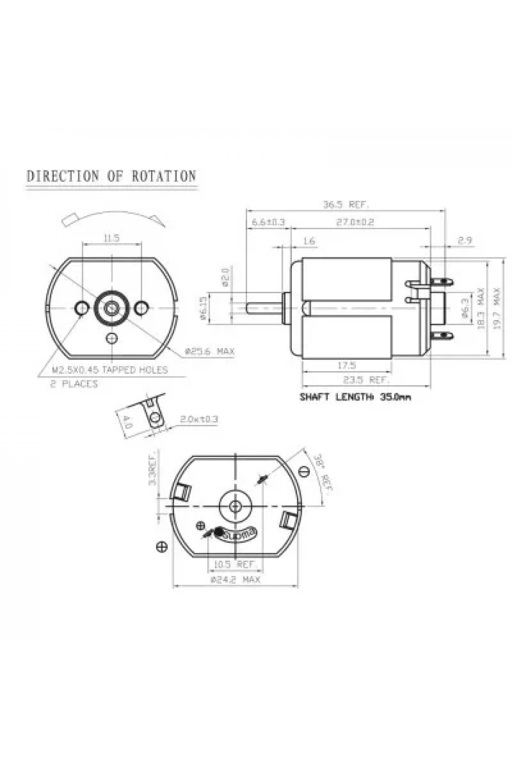 JFF-260PC 2.4V Mini DC Motor