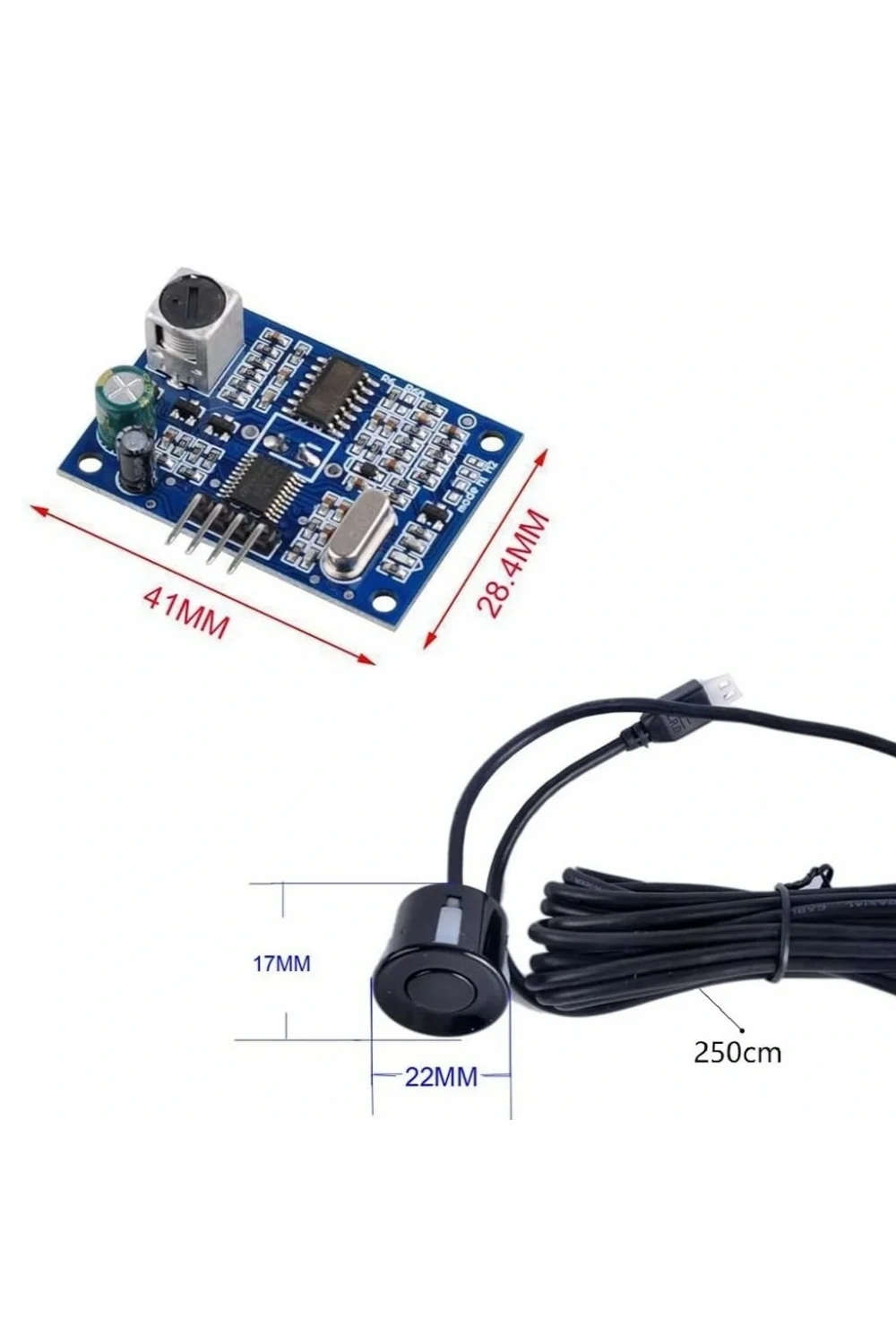JSN-SR04T Su Geçirmez Ultrasonik Mesafe Ölçer Sensörü (Transducer)