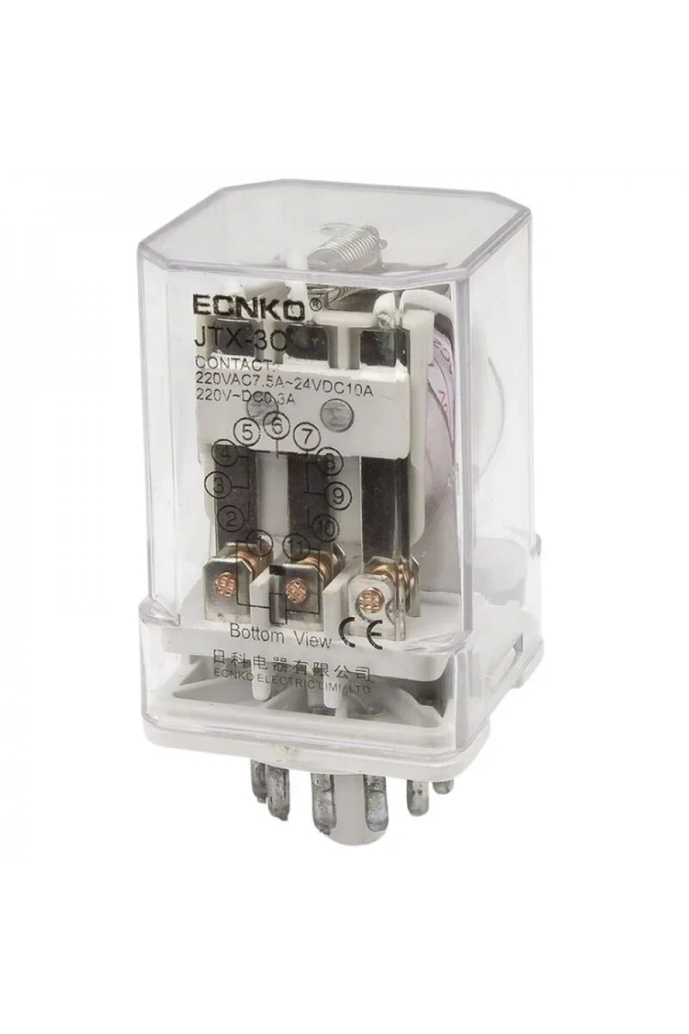 JTX-3C AC 220V 11 Pin 3NO + 3NC Elektromanyetik Röle