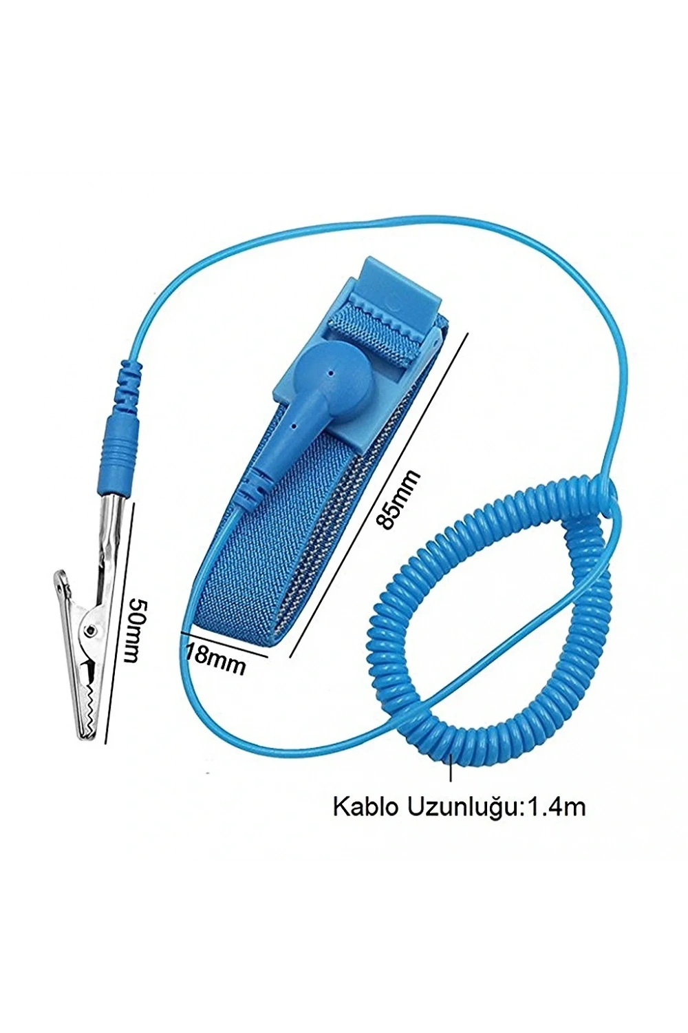 Kablolu Antistatik Elektrostatik ESD Bileklik