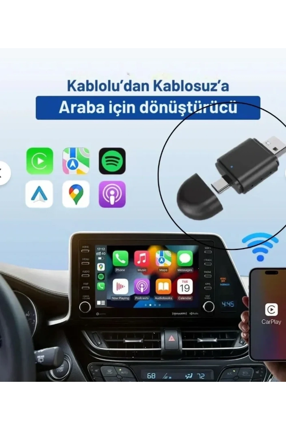 Kablosuz CarPlay Adaptörü - Wireless CarPlay Çevirici