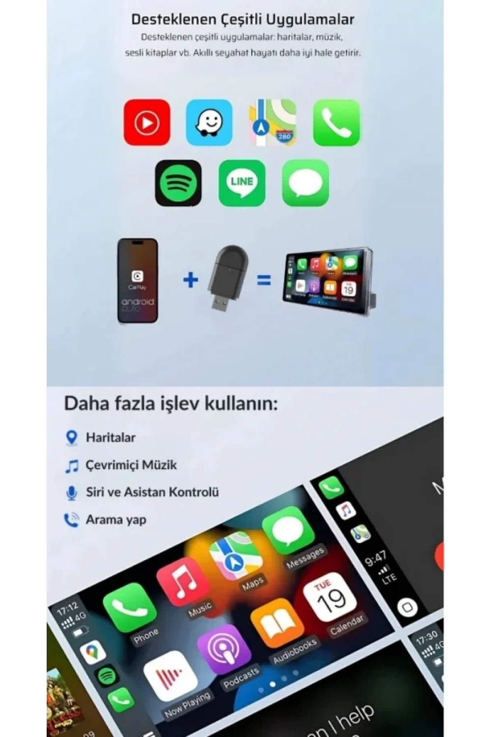 Kablosuz CarPlay Adaptörü - Wireless CarPlay Çevirici