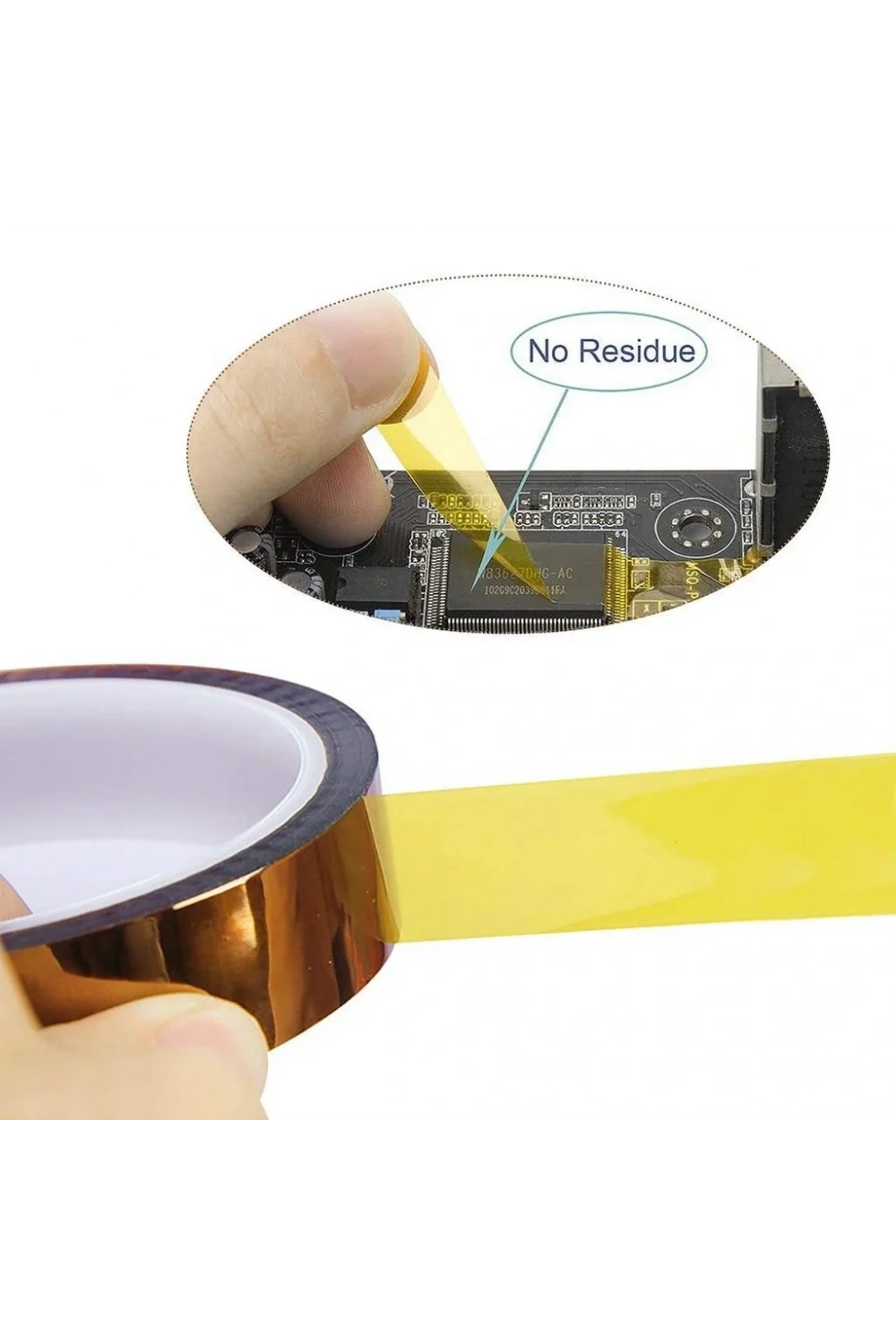 Kapton Bant 5mmx30m Yüksek Isıya Dayanıklı Yanmaz Bant