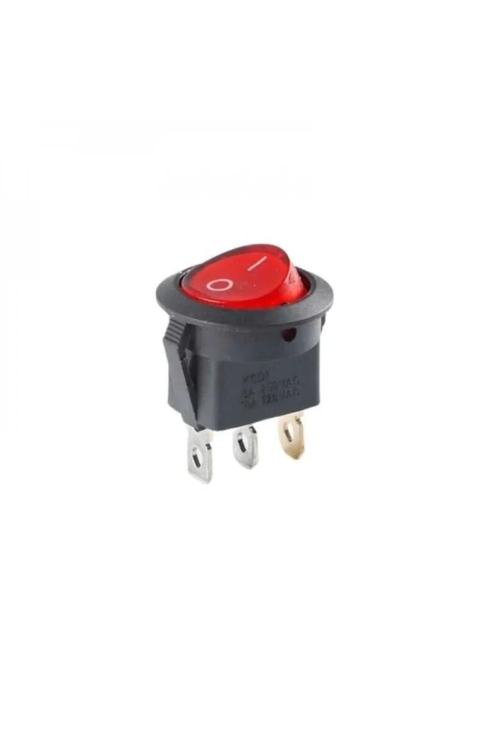 KCD1 Siyah Kırmızı 12V Işıklı On/Off Anahtar 3 Pin
