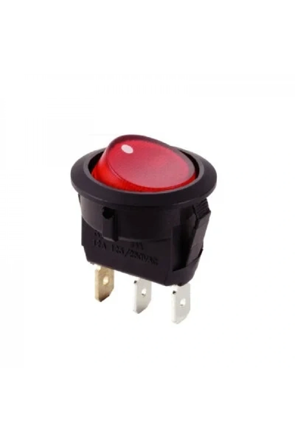 KCD1 Siyah Kırmızı Işıklı On/Off Anahtar 3 Pin
