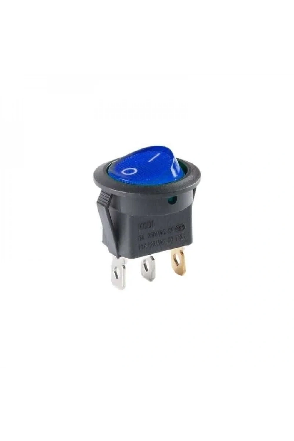 KCD1 Siyah Mavi Işıklı On/Off Anahtar 3 Pin