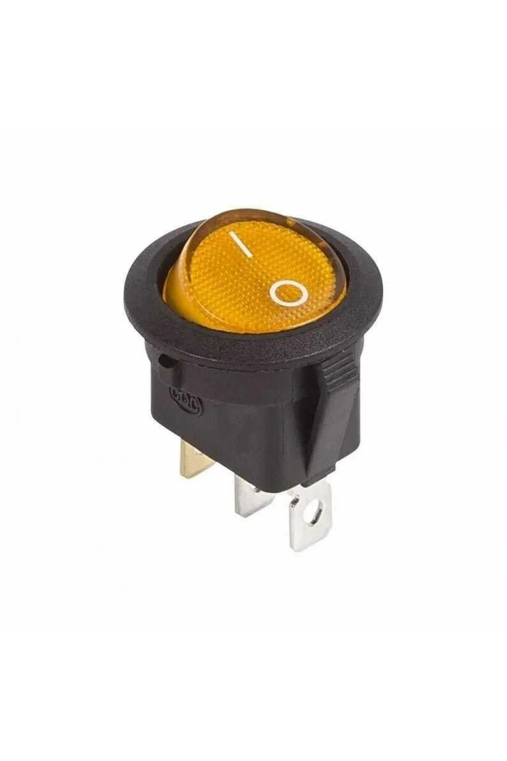 KCD1 Siyah Sarı Işıklı On/Off Anahtar 3 Pin