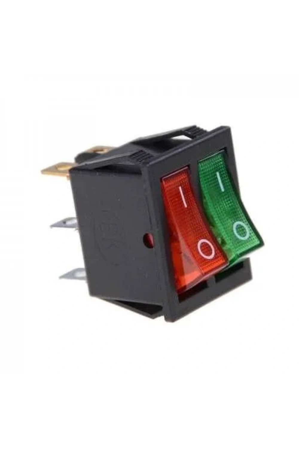 KCD4 İkili Işıklı ON-OFF Switch Kırmızı Yeşil 6 Pin