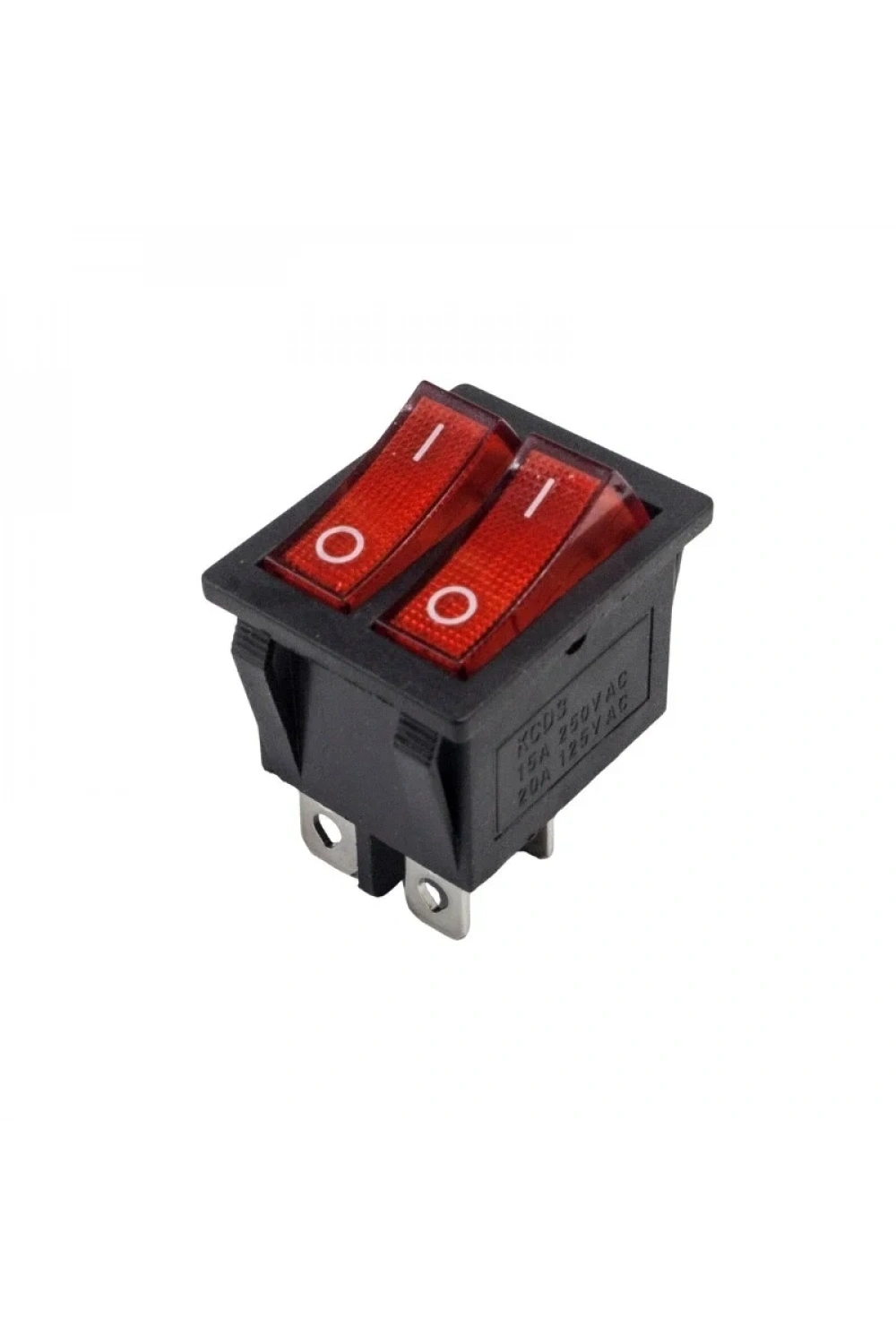 KCD4 İkili Işıksız ON-OFF Switch 4 Pin - Kırmızı