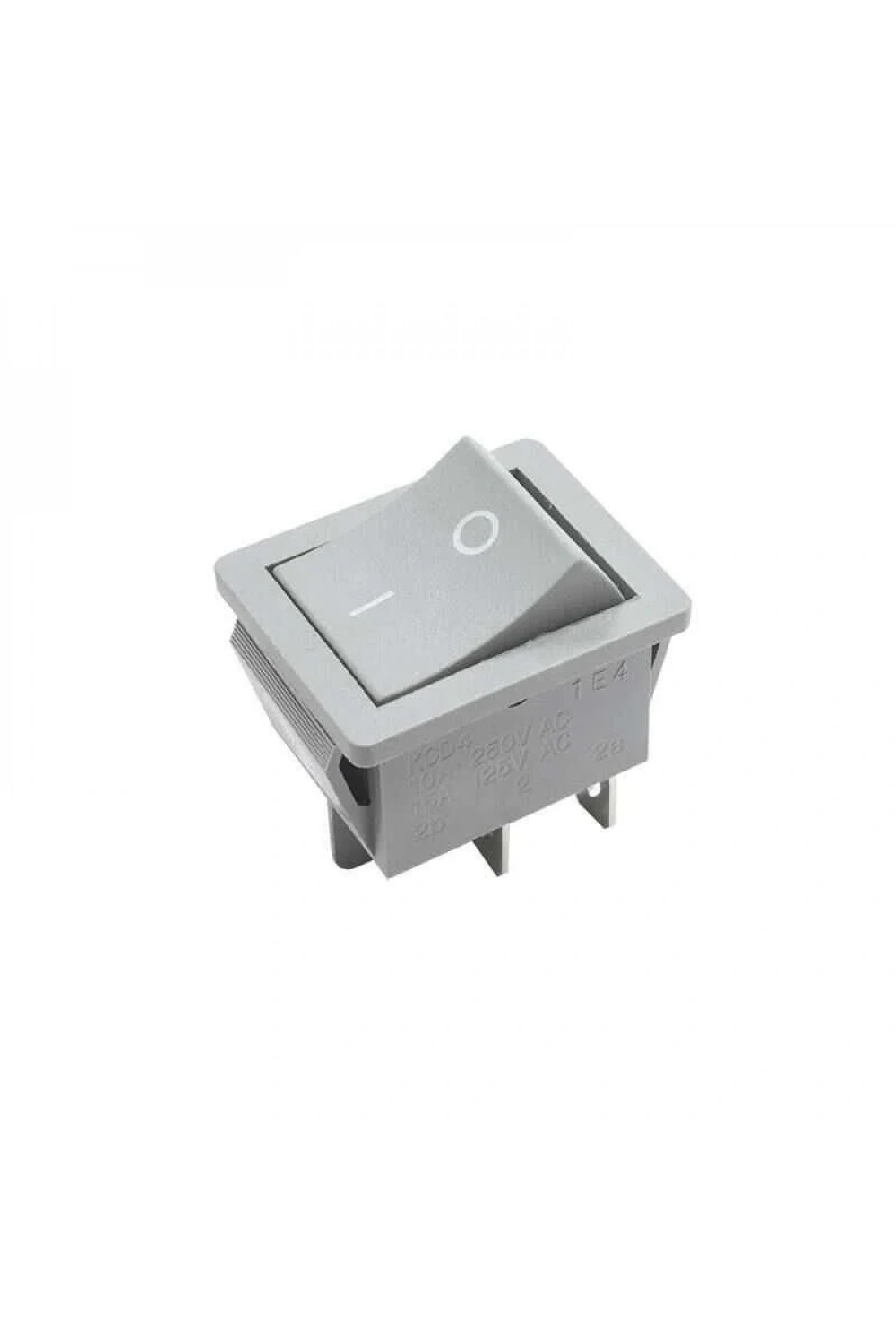 KCD4 Işıksız On/Off Anahtar 4 Pin - Gri