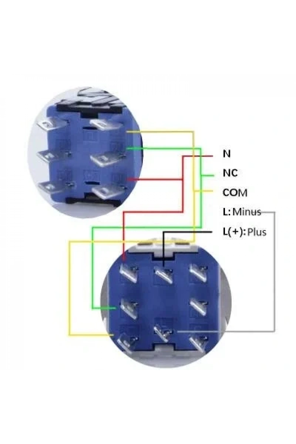 KD2-22 19mm Işıklı Anahtarlı Push Buton - Kırmızı