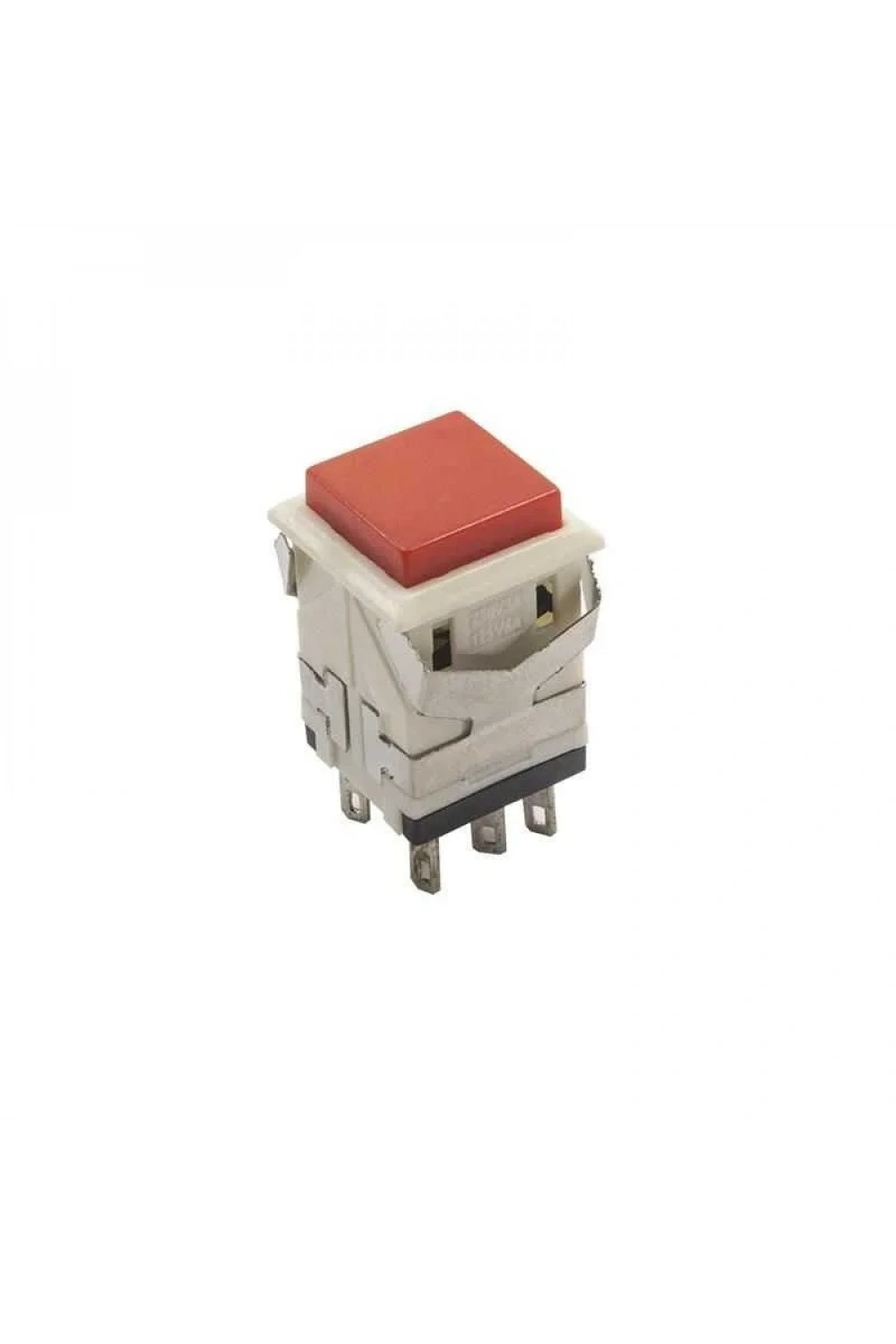 KD2-23 19mm Işıksız Anahtarlı Push Buton - Kırmızı
