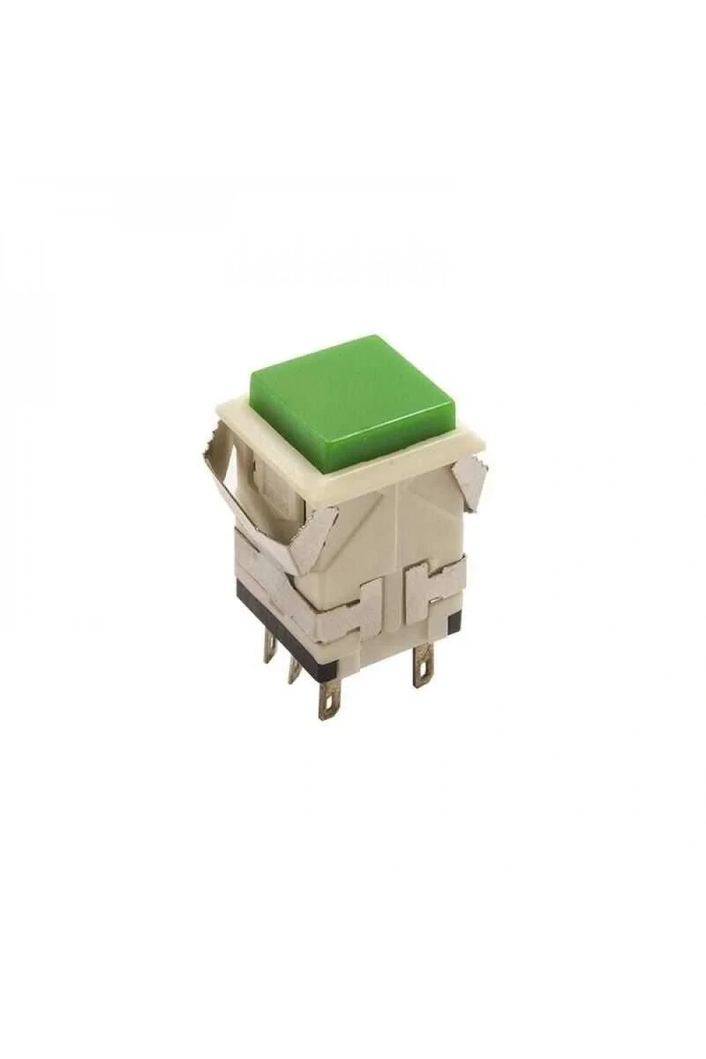 KD2-23 19mm Işıksız Anahtarlı Push Buton - Yeşil
