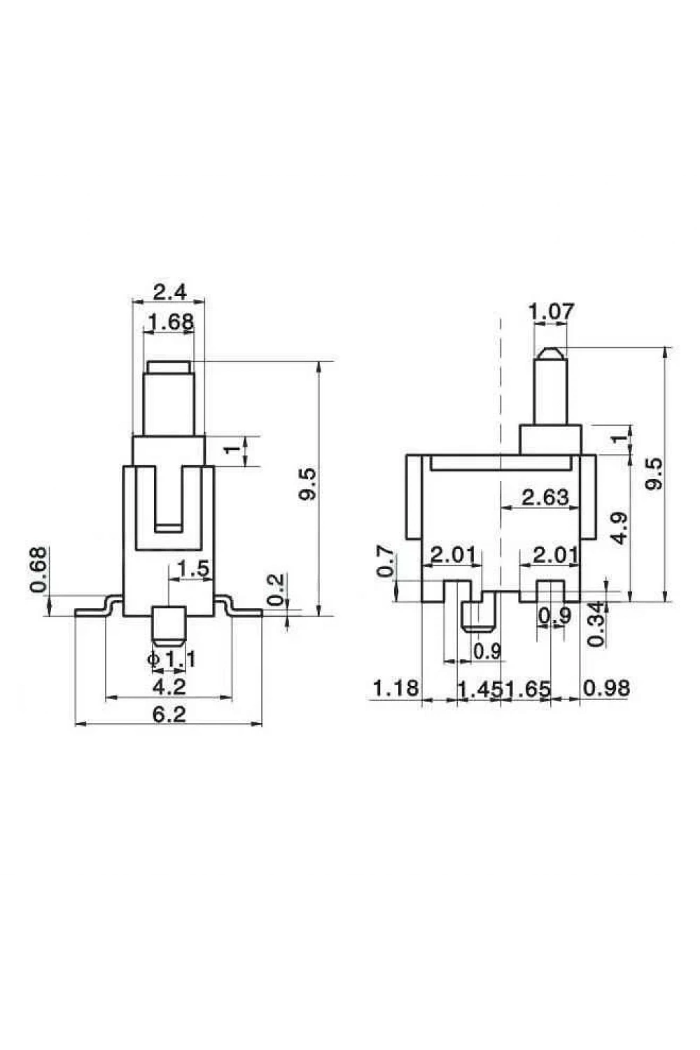 KFC-W-07A Micro Switch NO 2-Pin