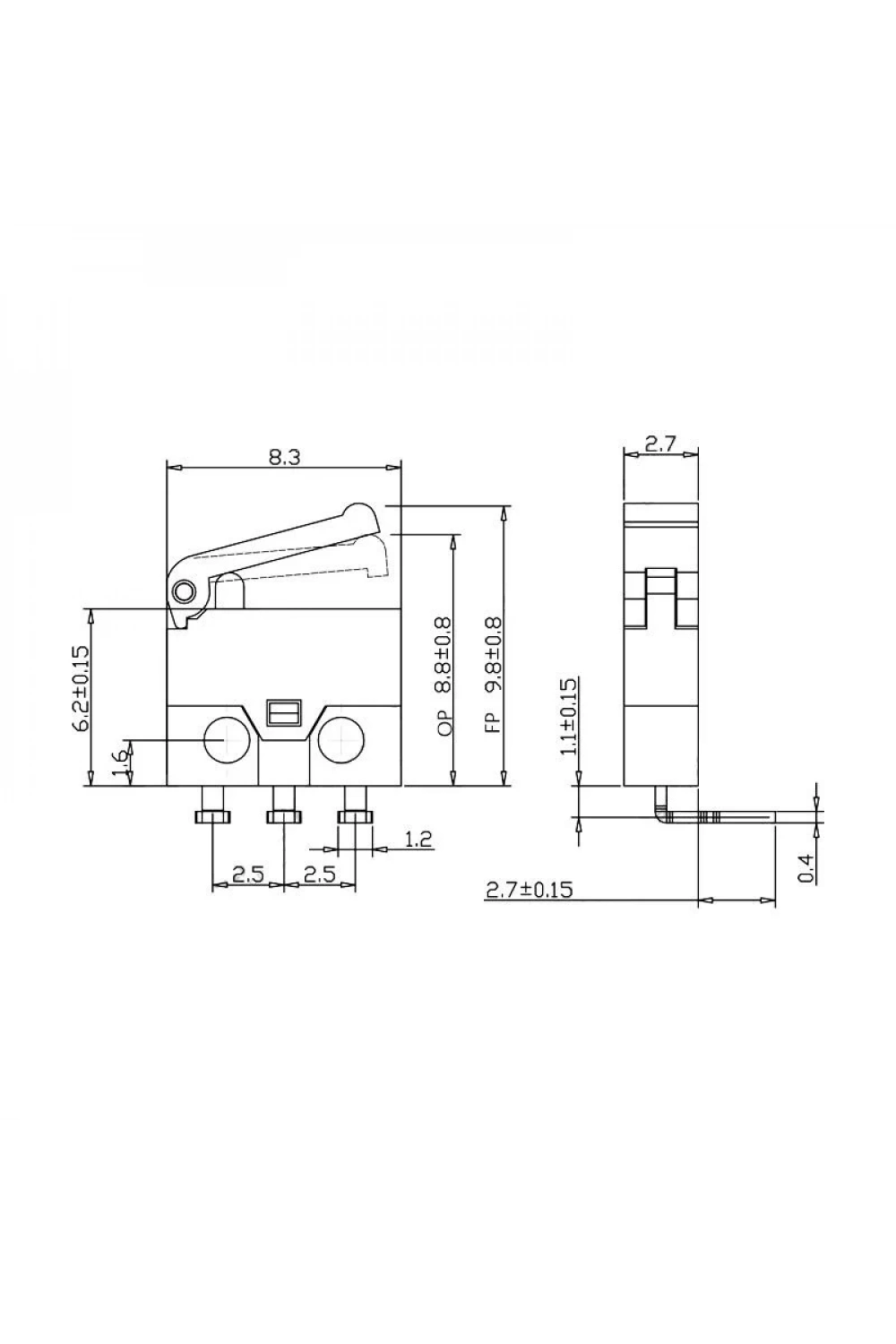 KFC-W-13W Micro Switch 3-Pin