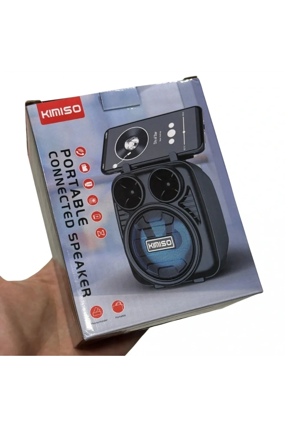 KIMISO SD/USB/FM Bluetooth RGB Işıklı Müzik Kutusu Hoparlör DM-109
