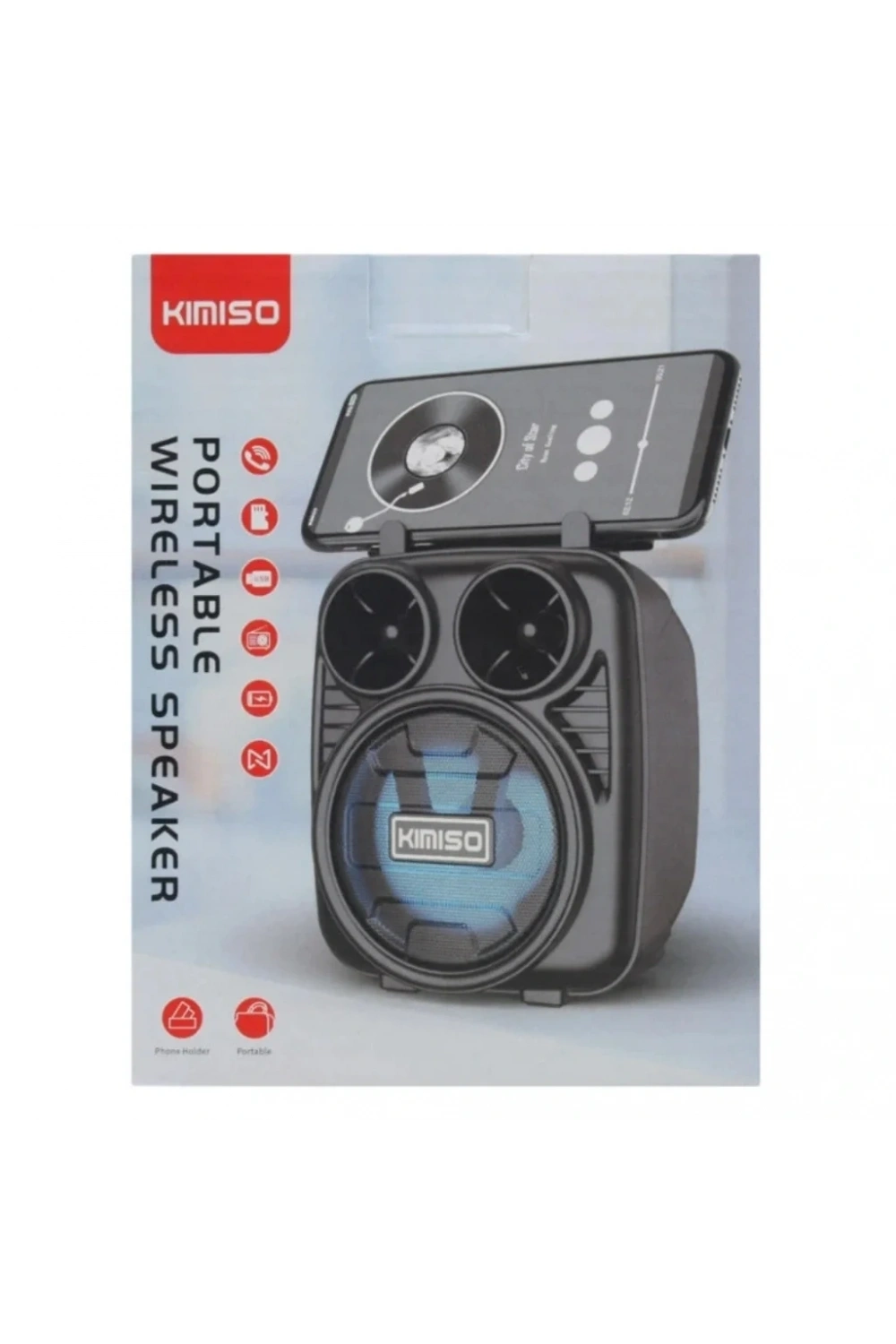 KIMISO SD/USB/FM Bluetooth RGB Işıklı Müzik Kutusu Hoparlör DM-109