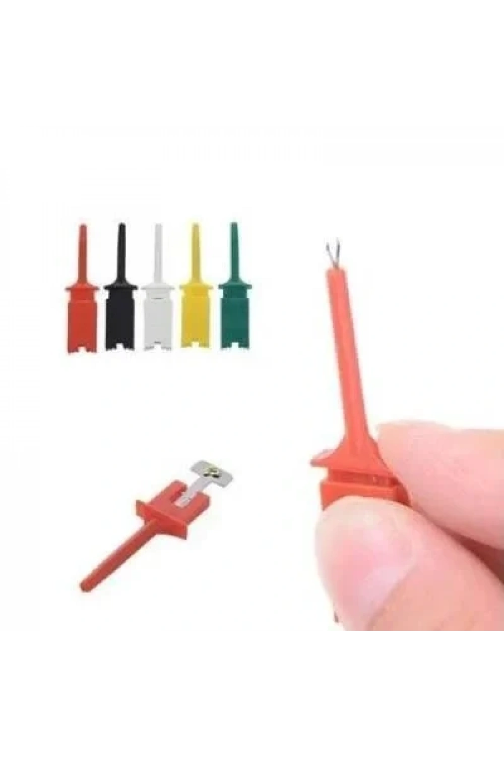 Kırmızı Kanca Prob Ucu SMD Test Klipsi