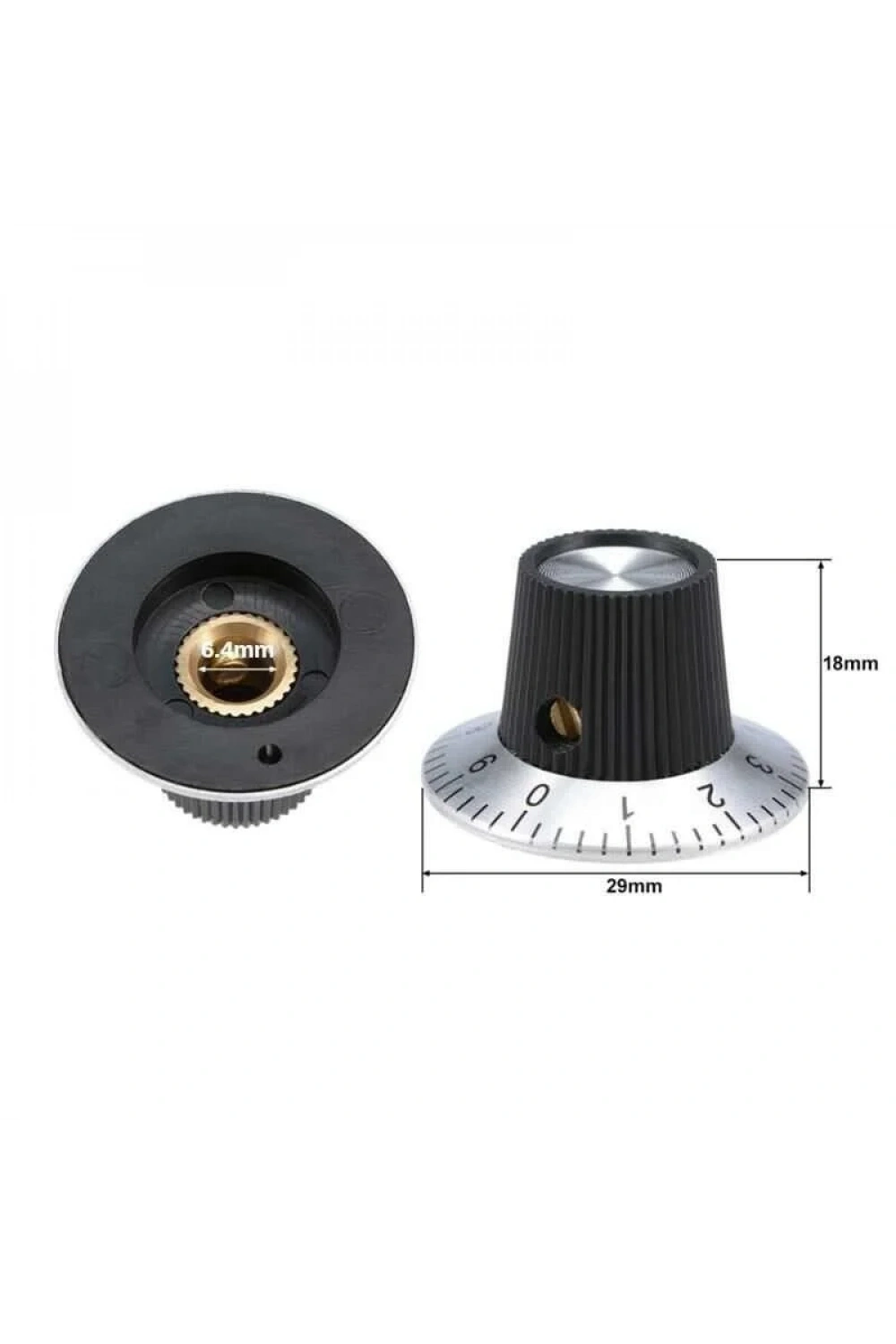 KN-C2 6.4mm Potansiyometre Başlığı - 29x18mm