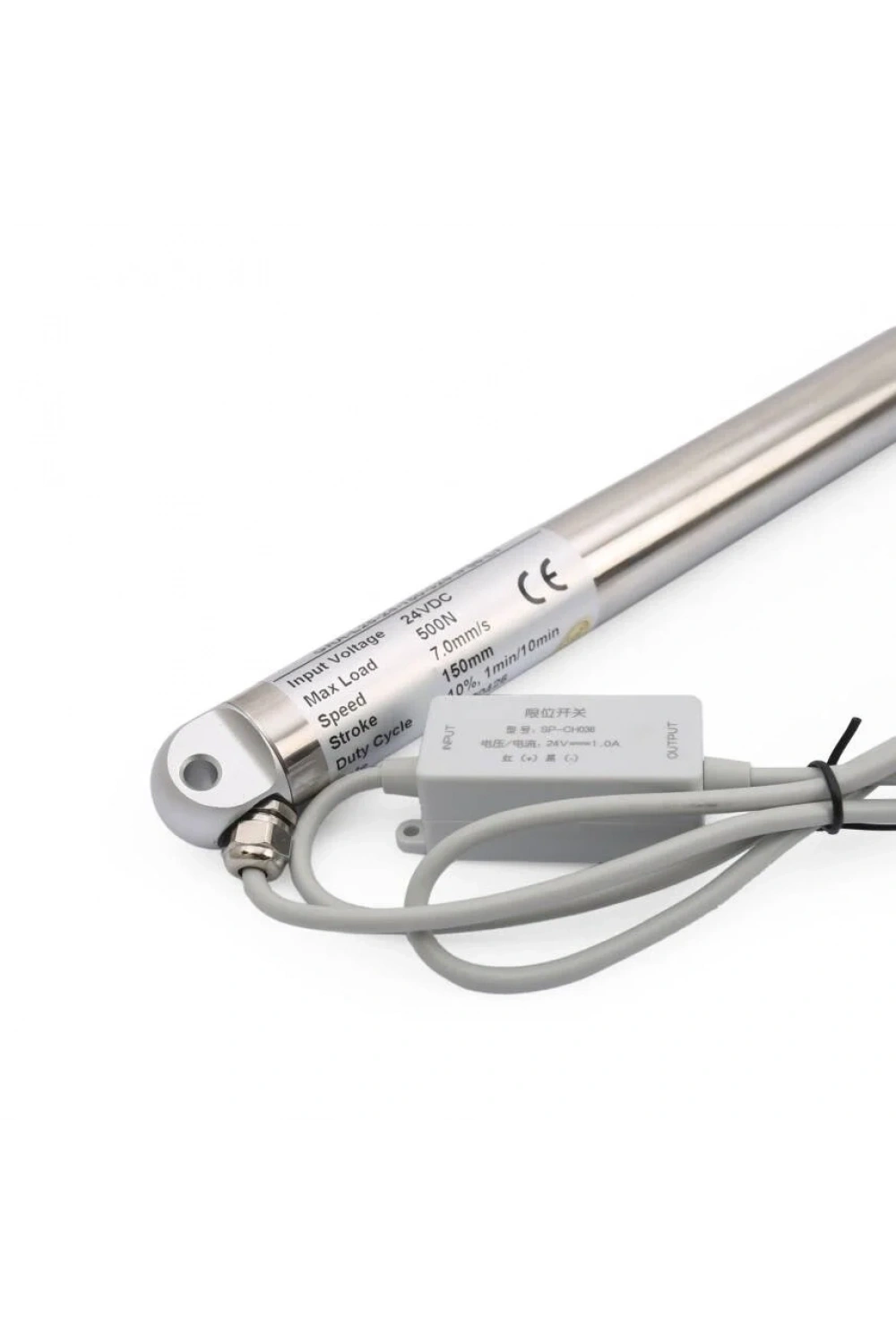 KRA-L25 24V 150mm 500N IP66 Tubular Linear Motor
