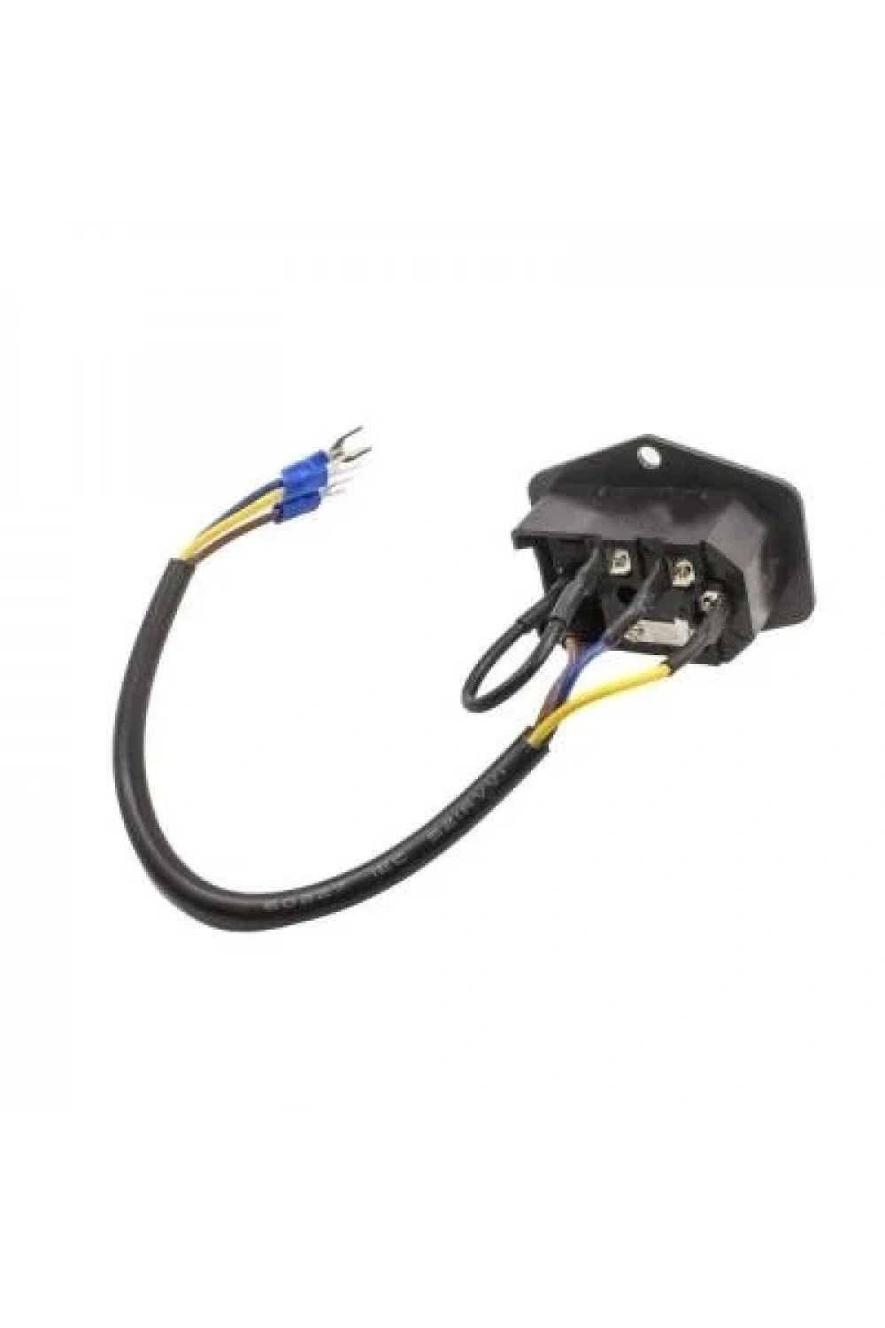 Kulaklı Erkek Power Soketi - Işıksız Anahtarlı Kablolu