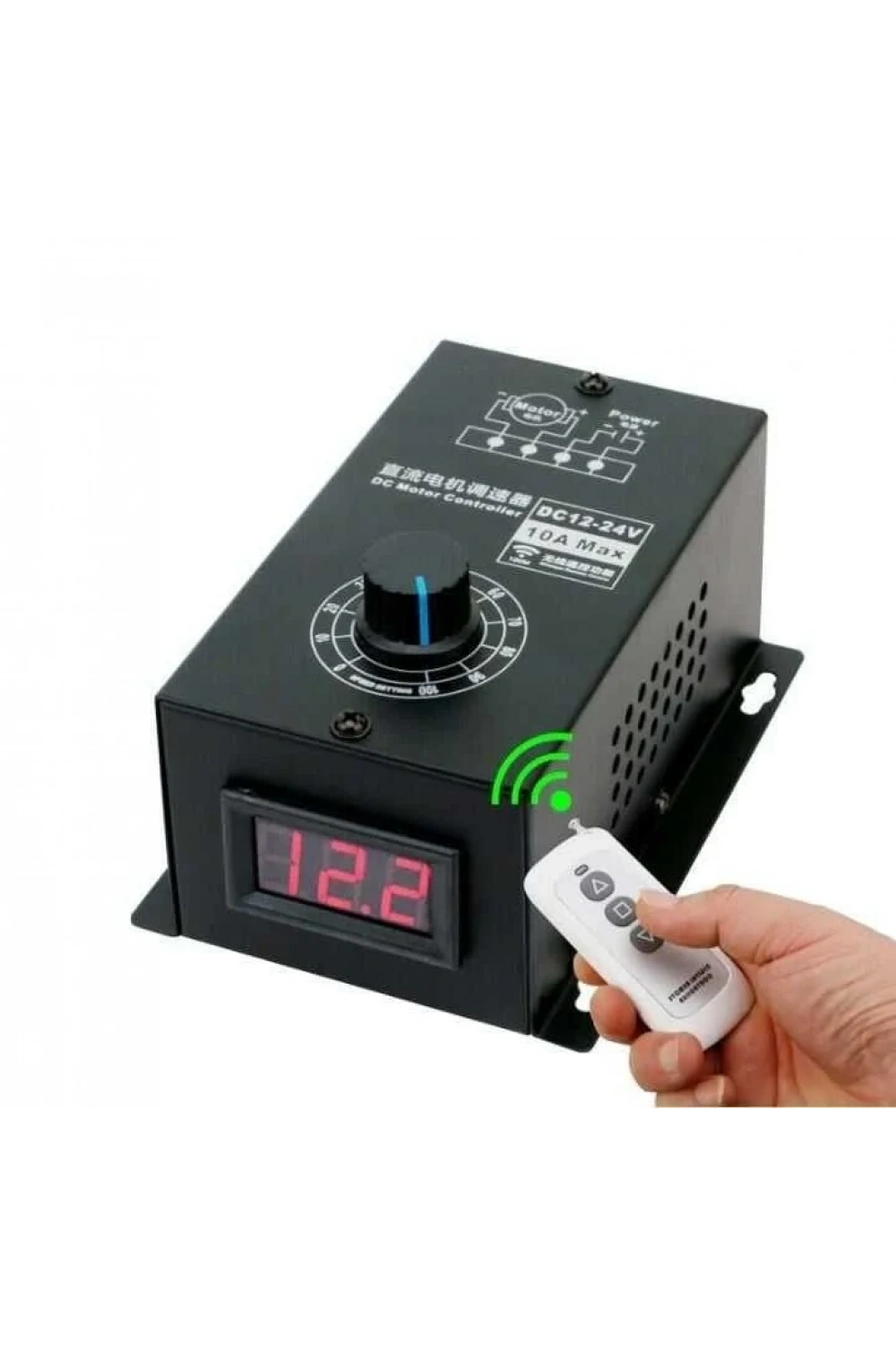 Kumandalı 10A DC Motor Sürücü PWM DC 12-24V