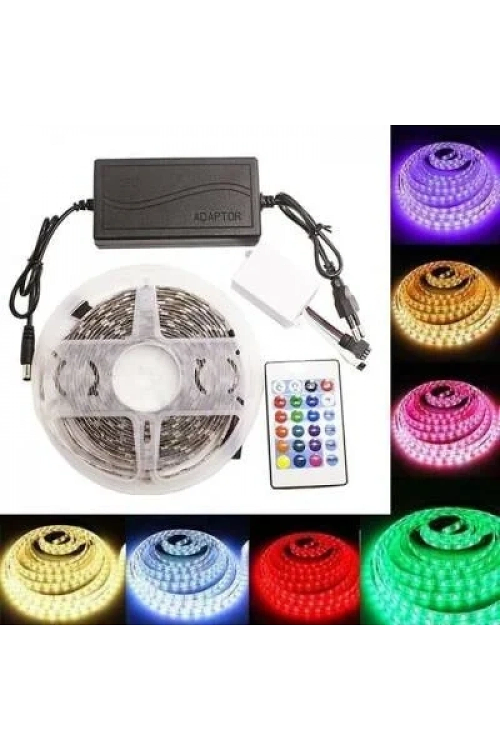 Kumandalı 3 Çipli Su Geçirmez RGB Şerit Led - 5 Metre