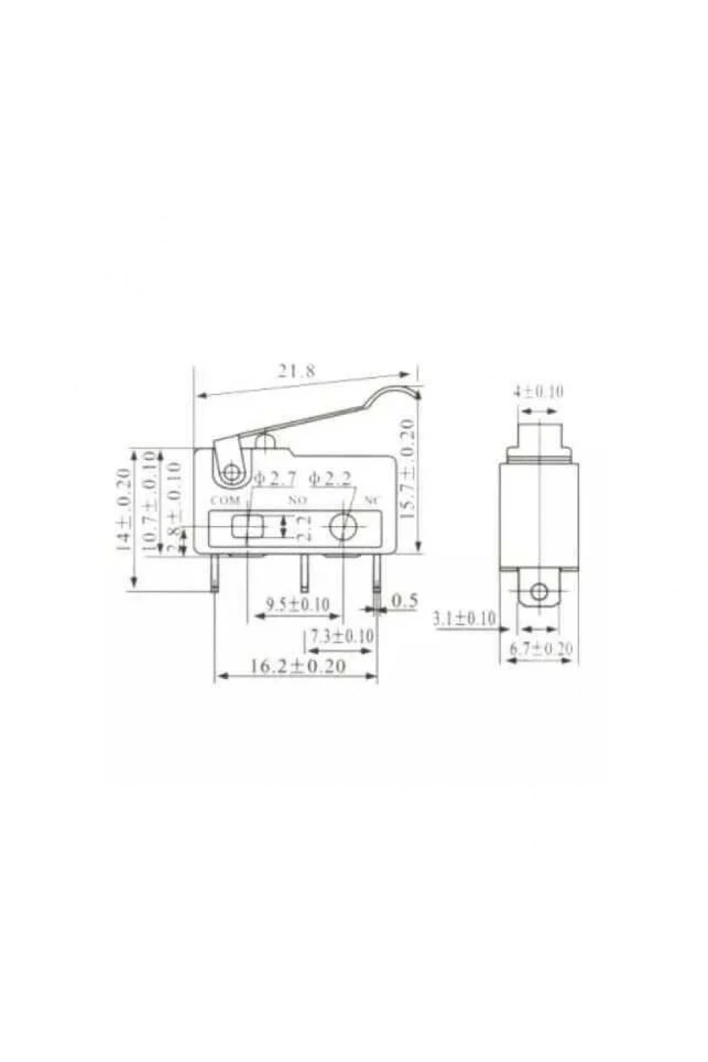 KW11-3Z Micro Switch 3-Pin
