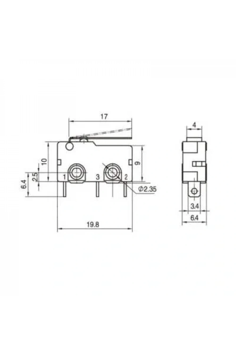KW4A Micro Switch 3-Pin