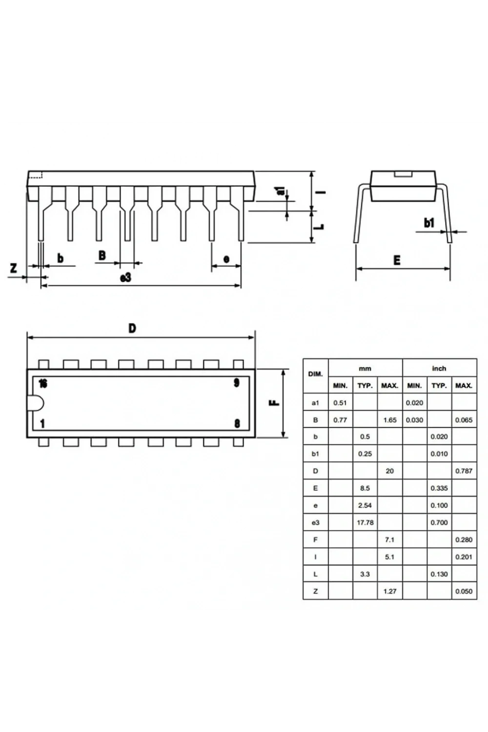 L293B Motor Sürücü Entegresi Dip-16