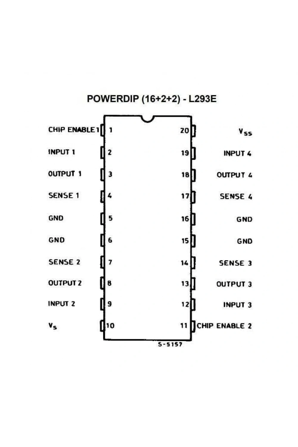 L293E DIP-20 Motor Sürücü Entegresi