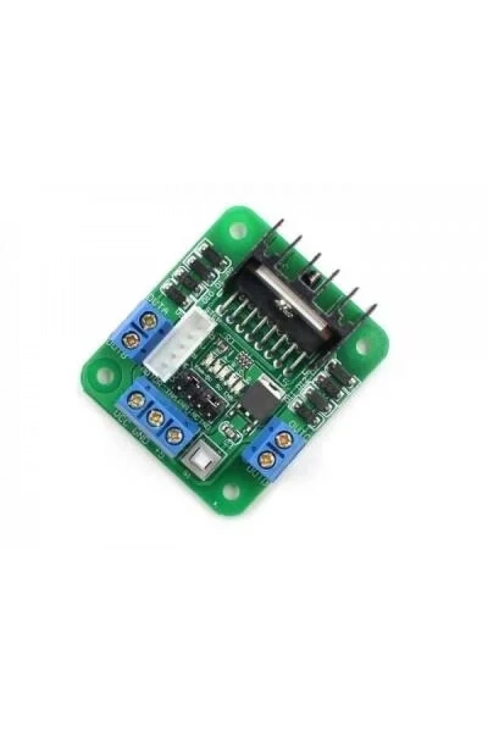 L298 Voltaj Regulatörlü Çift Motor Sürücü Kartı (Yeşil Pcb)